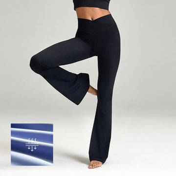 ESOFT Women'S Crossover Flare Leggings, High Waisted Wide Leg Flared Yoga Pants Outdoorfun