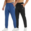 Men'S 2 Pack Sweatpants with Zipper Pockets Jogging Pants Suit Tapered Athletic Pants for Men Running,Workout,Lounge Men'S Tapered
