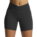 Aoxjox Women'S Workout Trinity Cross-Waist Yoga Shorts 6