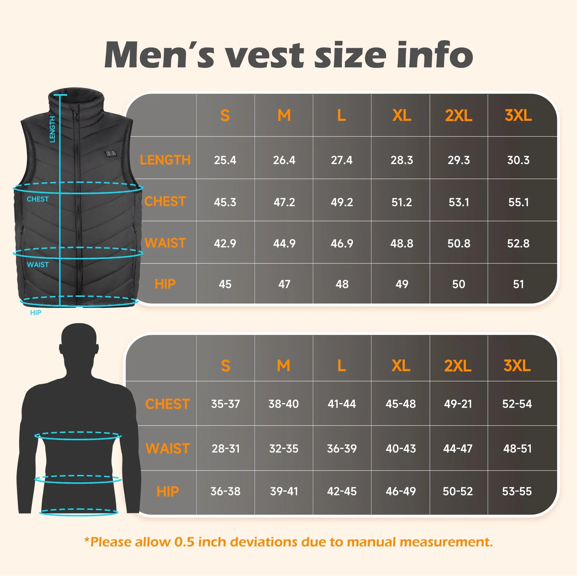Electric Heated Vest with 10000Mah Battery Pack for Men and Women,M