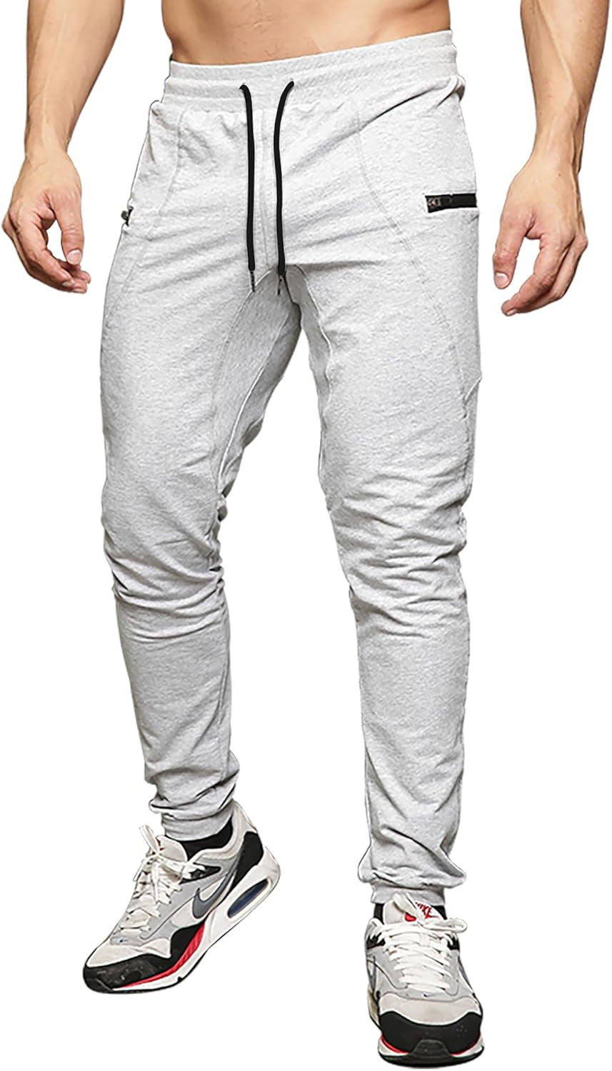 Mens Slim Joggers Tapered Sweatpants Gym Workout Pants for Running Athletic Casual