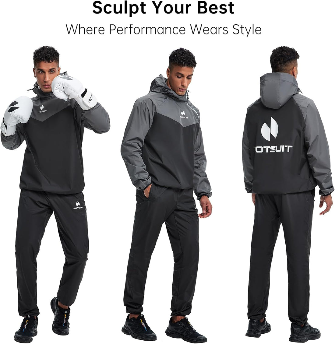 Sauna Suit for Men Sweat Sauna Jacket Pant Gym Workout Sweat Suits