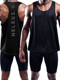 Mens Muscle Gym Tank Top Dry Fit Y-Back Sleeveless 3 Pack,Black,Us Size XL