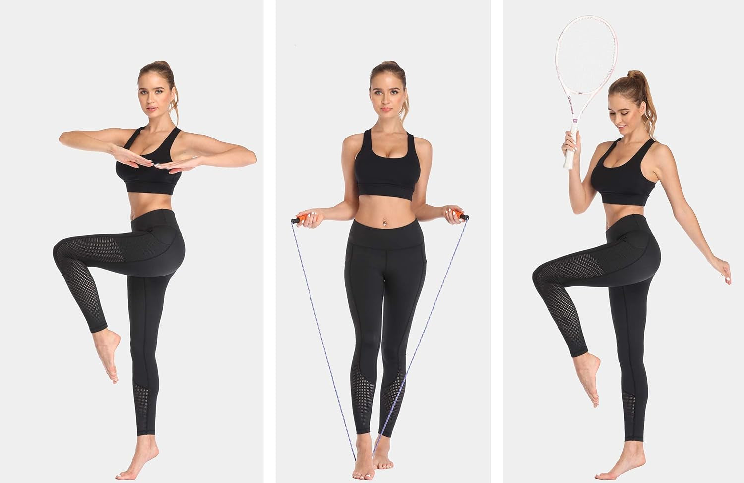 Womens Workout Leggings for Women with Pockets plus Size Gym High Waist Capri Yoga Pants Women with Mesh Cut Out