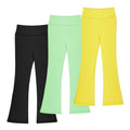 BIG ELEPHANT Girls Flare Leggings, Bootcut Yoga Pants for Kids, High Waisted Bell Bottoms for Dance Workout
