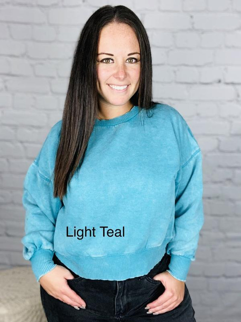 acid wash oversized pullover