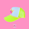 She Wears the Crown Trucker Hat / Neon Yellow & White Trucker Hat / Gold Crown Trucker Hat