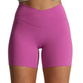 Aoxjox Women'S Workout Trinity Cross-Waist Yoga Shorts 6