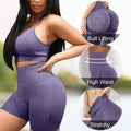 Scrunch Butt Lifting Seamless Shorts for Women High Waist Tummy Control Workout Biker Shorts Ruched Booty Lifting Leggings