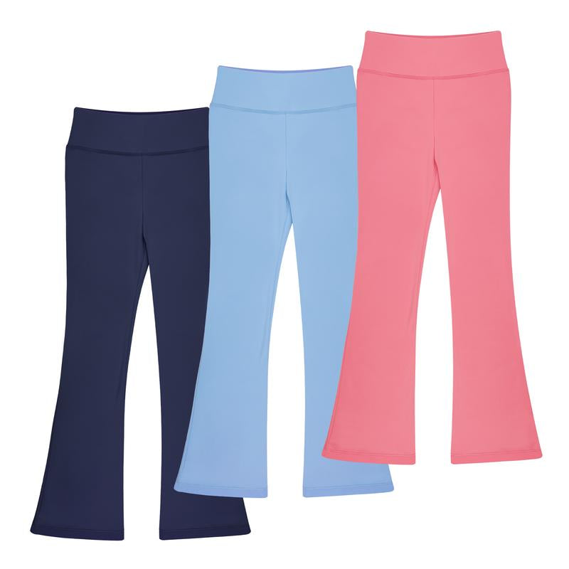 BIG ELEPHANT Girls Flare Leggings, Bootcut Yoga Pants for Kids, High Waisted Bell Bottoms for Dance Workout