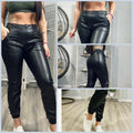Girls Night In Faux Leather Joggers - RegPlus