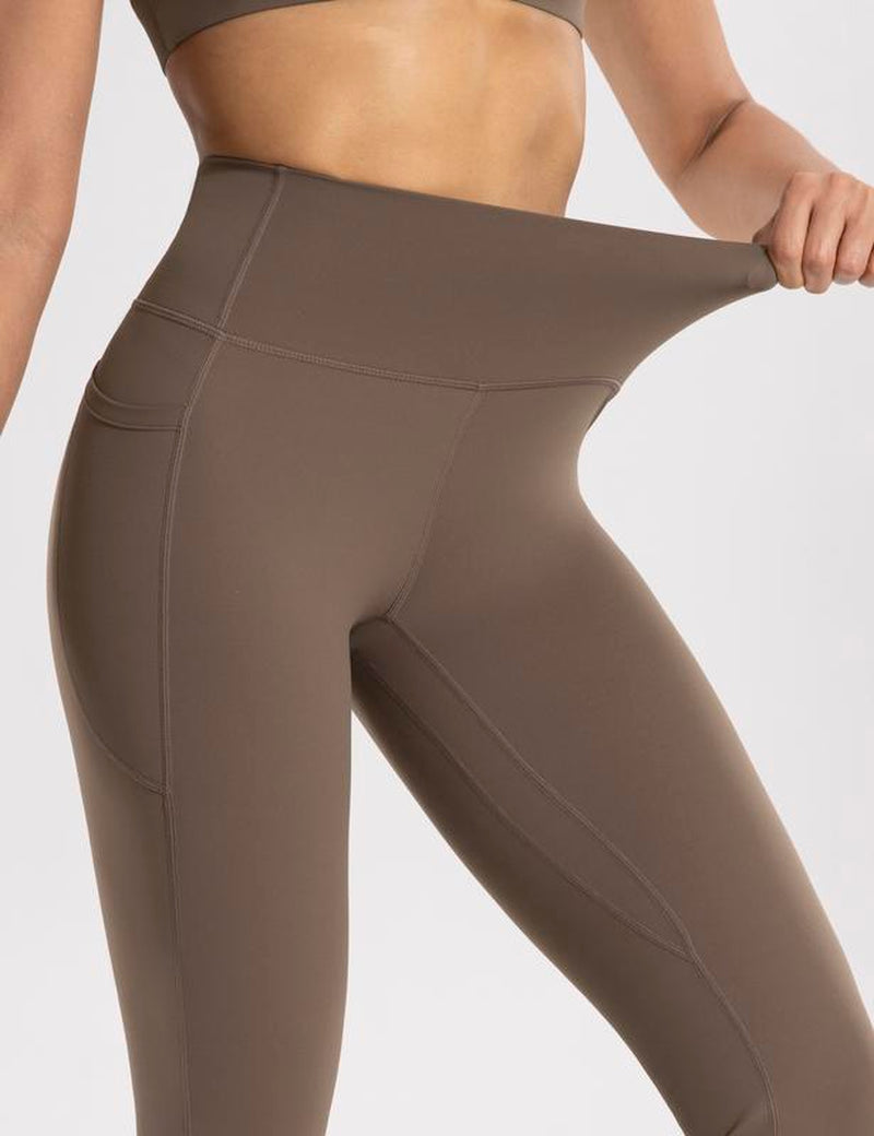 ENERBLOOM Women'S Workout Flare Yoga Pants with Pockets High Waisted Bootcut Leggings Tummy Control 30''