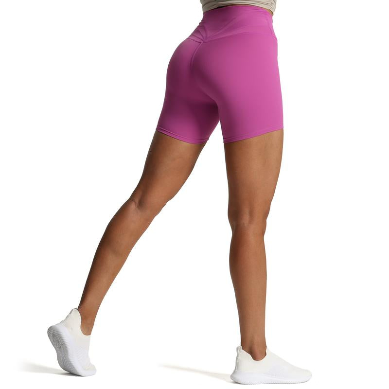 Aoxjox Women'S Workout Trinity Cross-Waist Yoga Shorts 6"