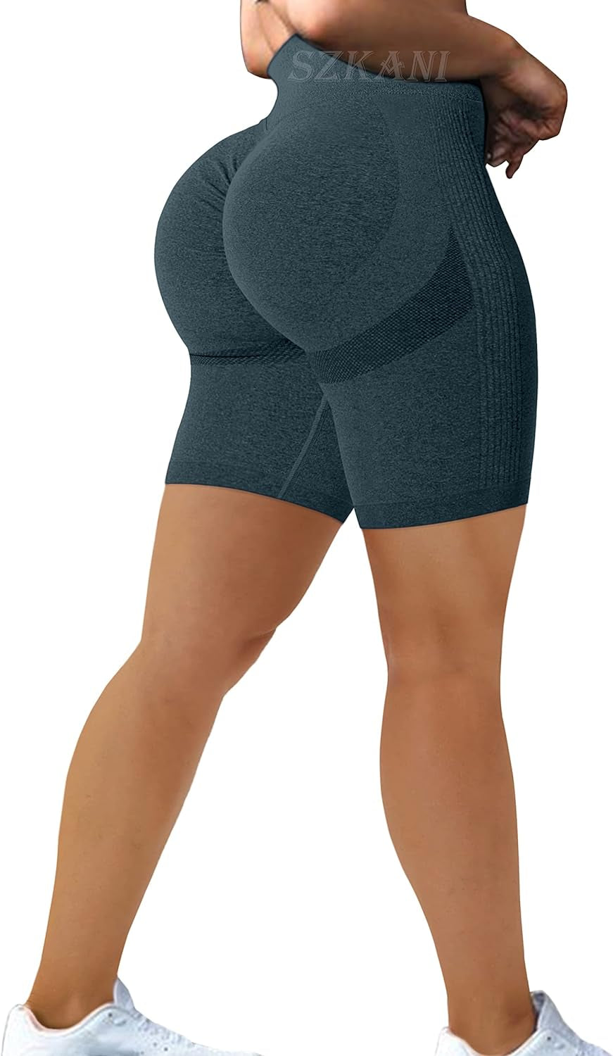 Scrunch Butt Lifting Seamless Shorts for ladies High Waist Tummy Control Workout Biker Shorts Ruched Booty Lifting Leggings