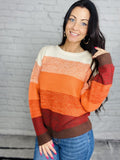striped knit sweater Thanksgiving