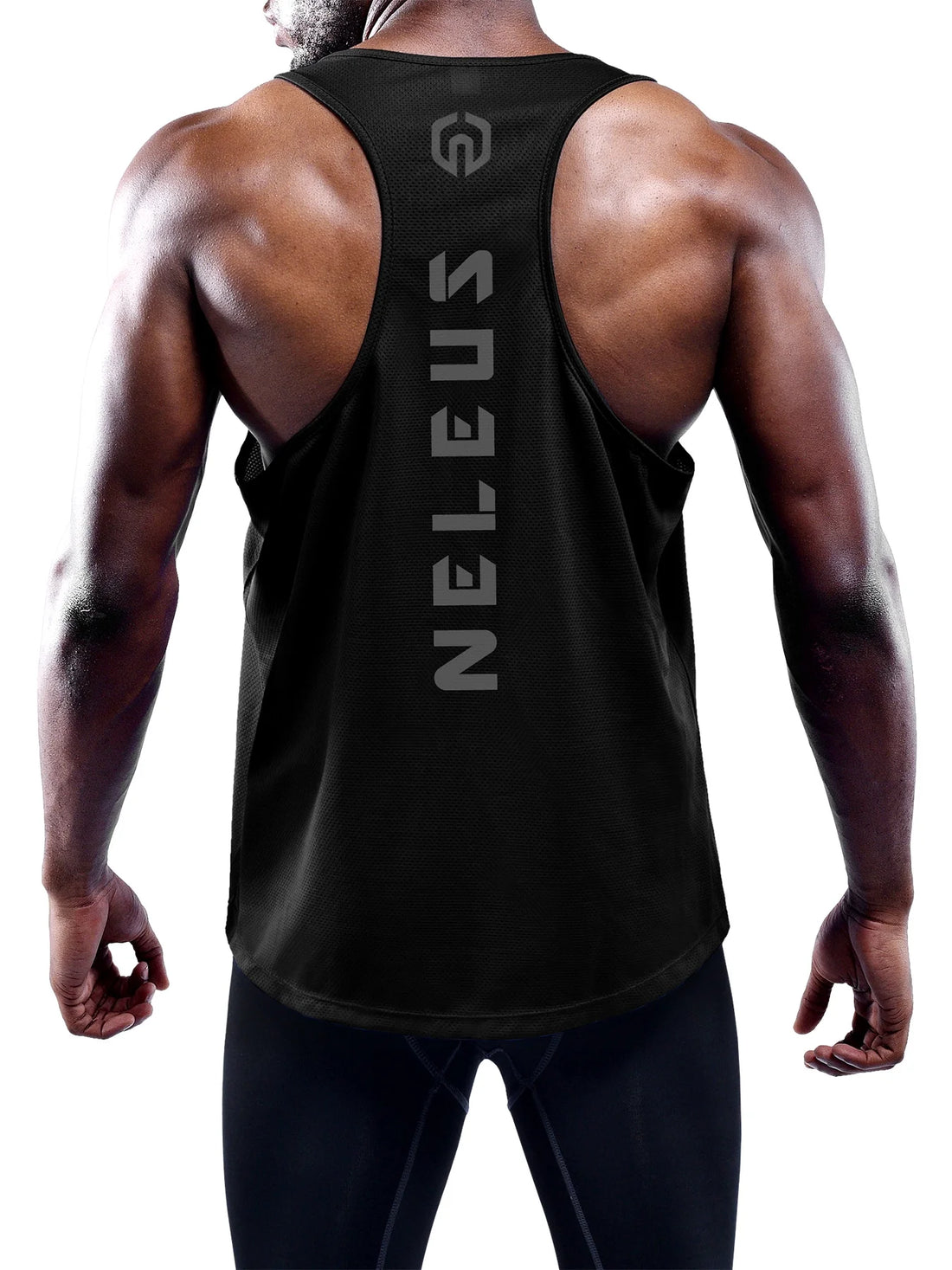 Mens Muscle Gym Tank Top Dry Fit Y-Back Sleeveless 3 Pack,Black,Us Size XL