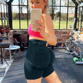 Scrunch Butt Lifting Seamless Shorts for ladies High Waist Tummy Control Workout Biker Shorts Ruched Booty Lifting Leggings